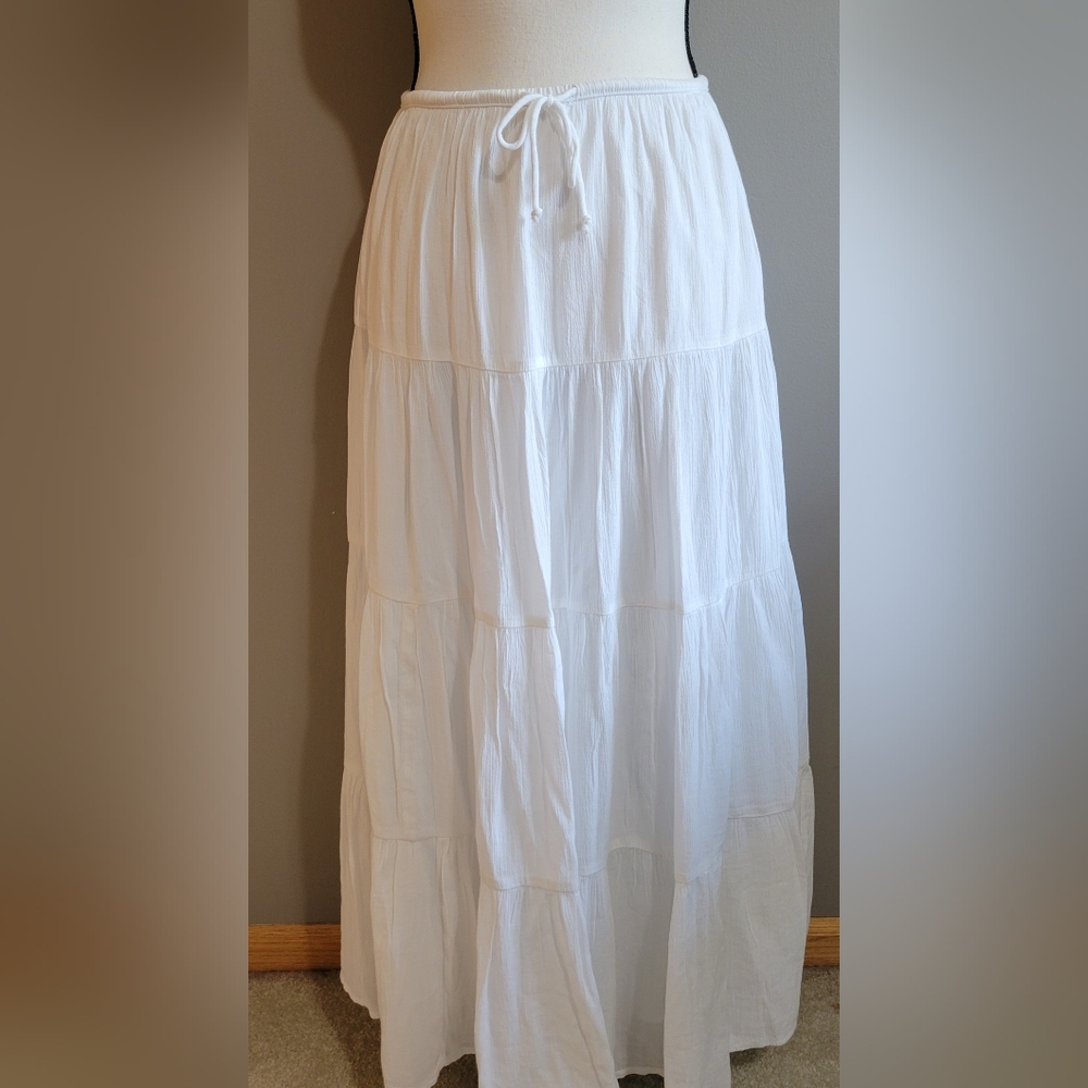 Aerie White Maxi Skirt